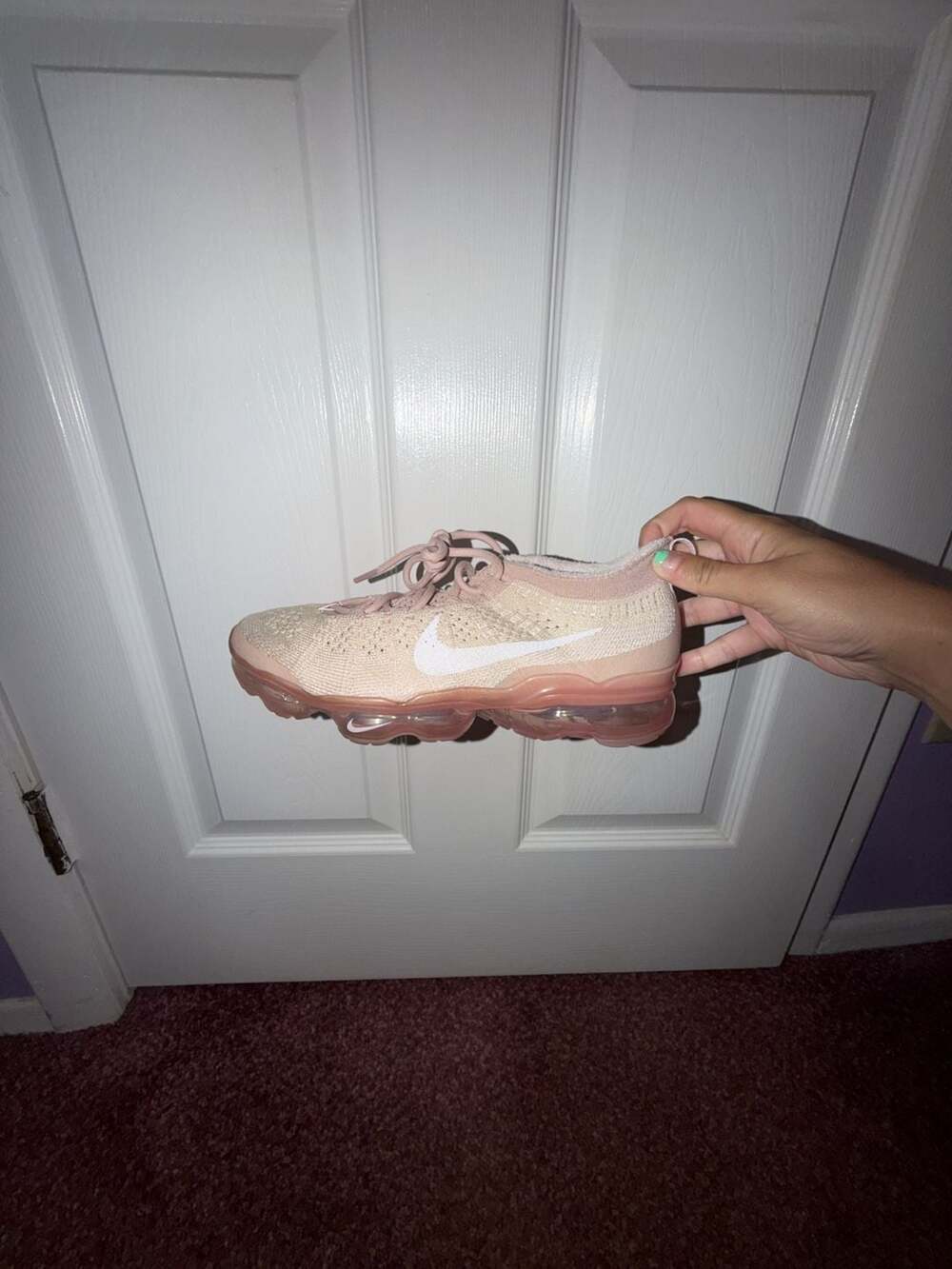 Nike Air VaporMax 2023 Flyknit Oatmeal Pearl Pink Women's Shoe